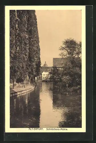 AK Alt-Erfurt, Gasthaus Schildchens-Mühle