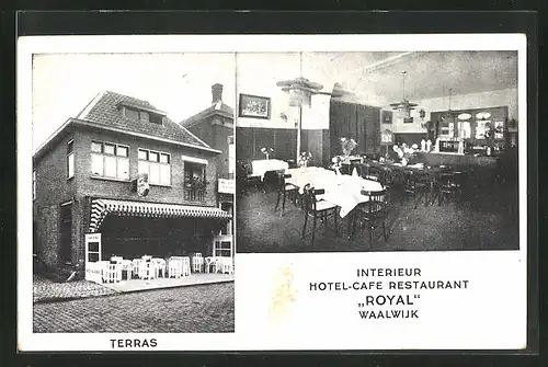 AK Waalwijk, Hotel-Cafe Restaurant Royal, Interieur, Terras