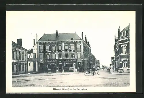 AK Hirson, La Rue Alsace