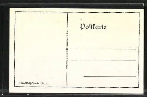 Künstler-AK Scherenschnitt, Heimwärts