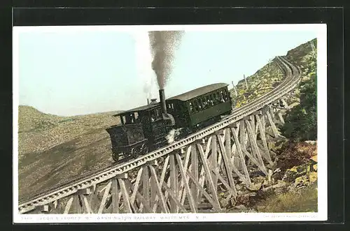 AK Jacobs Ladder, Mt. Washington Railway, White Mts. N.H., Bergbahn