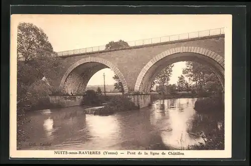 AK Nuits-sous-Ravières, Pont de la ligne de Châtillon