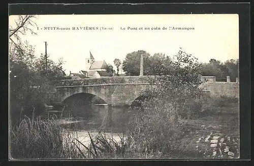 AK Nuits-sous-Ravières, Le Pont et un coin de l`Armancon