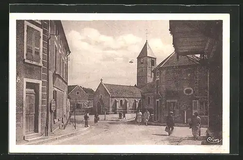 AK Nuits-sous-Ravières, Place de l`Eglise