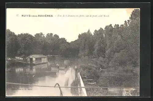 AK Nuits-sous-Ravières, Vue de l`Armancon, prise sur le pont, côte Nord