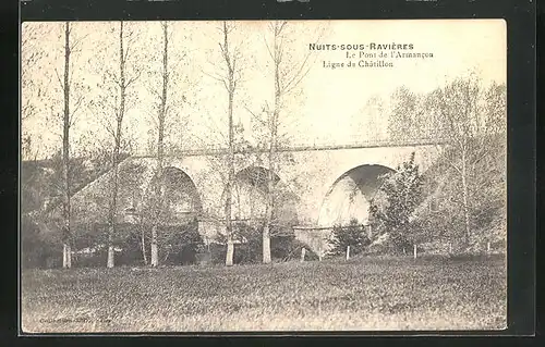 AK Nuits-sous-Ravières, Le Pont de l`Armancon, Ligne de Châtillon