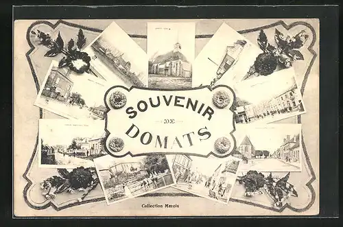 AK Domats, L`Eglise, Avenue de la Gare