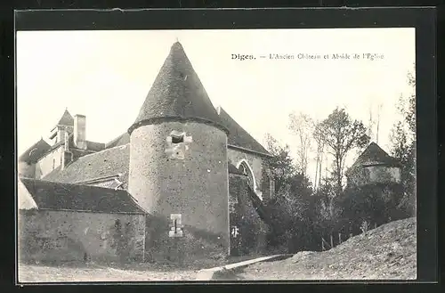 AK Diges, L`Ancien Château et Abside de l`Eglise