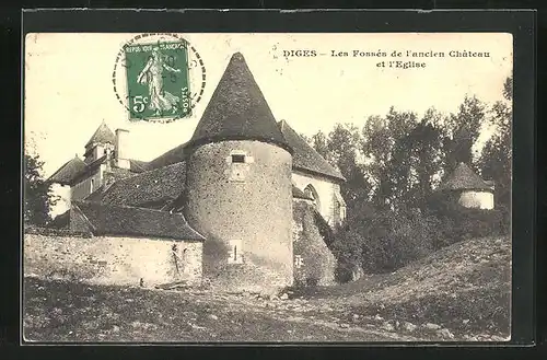 AK Diges, Les Fossés de l`ancien Château et l`Eglise