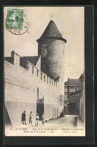 AK Auxerre, Tour de la Gendarmerie, Enceinte de l`ancienne Abbaye de St-Germain