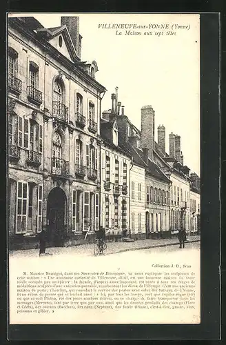 AK Villeneuve-sur-Yonne, La Maison aux sept têtes