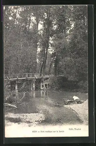 AK Héry, Pont rustique sur le Serein