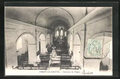 AK Cruzy-le-Chatel, Interieur de l`Eglise