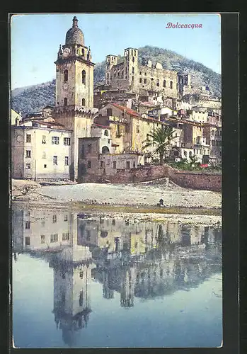 AK Dolceaqua, Ortspartie mit Kirche