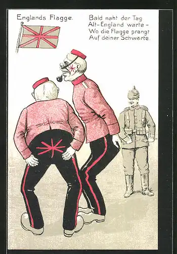 Künstler-AK England, Bald naht der Tag, Soldaten in Uniform, Nationalflagge, Propaganda 1. Weltkrieg