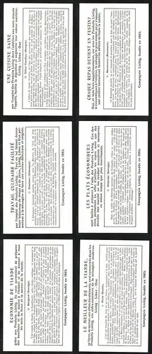 6 Sammelbilder Liebig, Serie Nr. 1331: Eglises en Bois, Ouna, Borgund, Hitterdal, Klastawe, Maramures, Hongrie