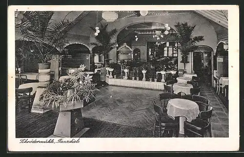 AK Freiberg /Sachsen, Gasthaus Schrödermühle, Tanzdiele