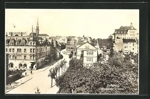 AK Radeberg, Hotel Kaiserhof in der Dresdener Strasse