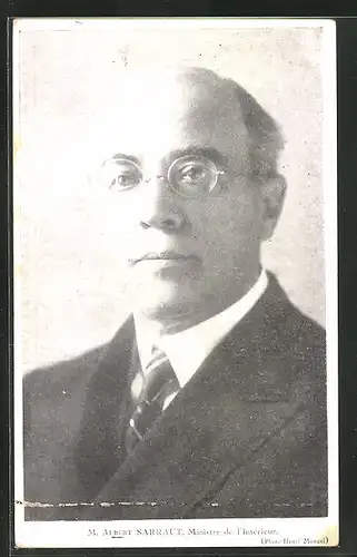 AK Frankreich, M. Albert Sarraut, Ministre de l`Interieur
