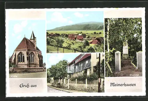 AK Freden-Meimershausen, Kirche, Gasthaus zur Linde, Ehrenmal