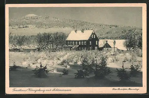 AK Braunlage, Forsthaus Königskrug mit Achtermann