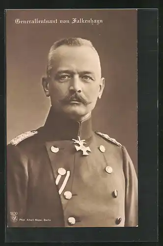 AK Generalleutnant von Falkenhayn mit Orden