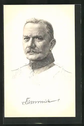 Künstler-AK Portrait General von Emmich