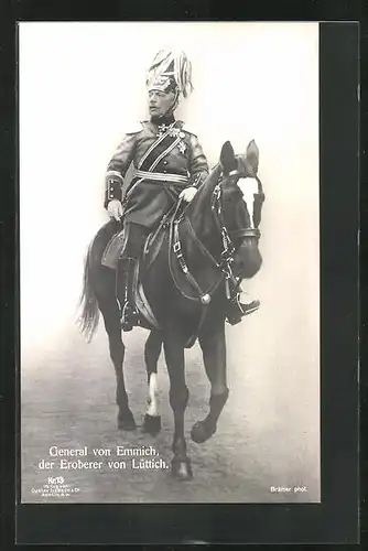 AK General von Emmich zu Pferd, Eroberer von Lüttich