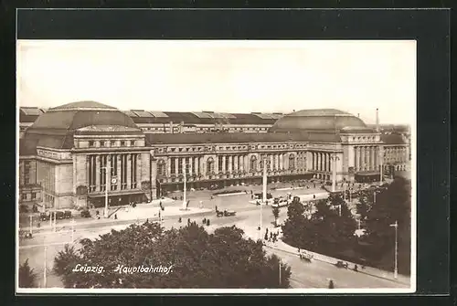 AK Leipzig, Blick auf den Hauptbahnhof