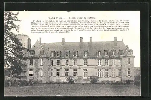 AK Passy, Facade ouest du Chateau