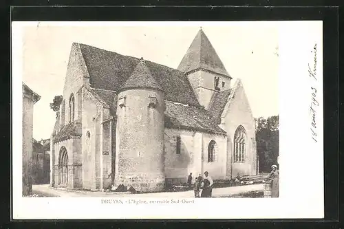 AK Druyes, L`Eglise, ensemble Sud-Ouest