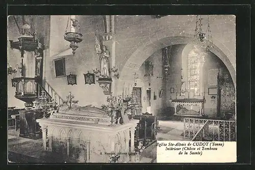 AK Cudot, Eglise Ste-Alpais, Interieur