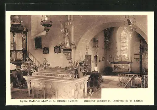 AK Cudot, Eglise Sainte-Alpais, Interieur
