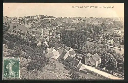 AK Mailly-le-Chateau, Vue Génssérale