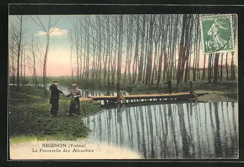 AK Brienon, La Passerelle des Alouettes