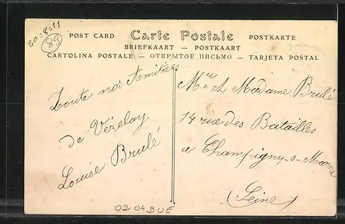 AK Vézelay, Vue Générale sur le bas de la ville