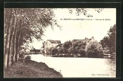 AK Brienon-sur-Armancon, Vue sur la Riviére