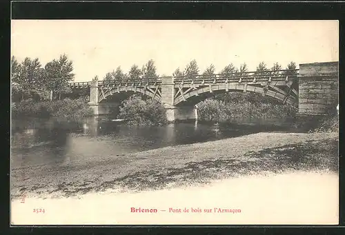 AK Brienon-sur-Armancon, Pont de bois sur l'Armancon