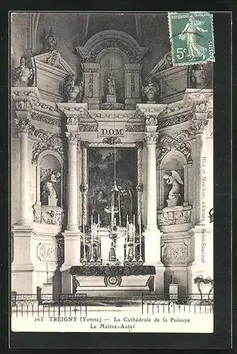 AK Treigny, La Cathedrale de la Puisaye, le Maitre-Autel