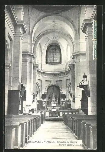 AK Coulanges-la-Vineuse, Intérieur de l'Eglise