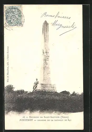 AK Fontenoy, Colonne de la Bataille de 841