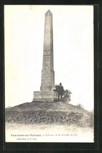 AK Fontenoy-en-Puysaie, Colonne de la Bataille de 841