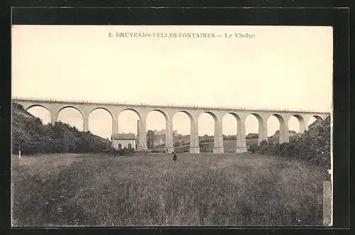 AK Druyes-les-Belles-Fontaines, le Viaduc