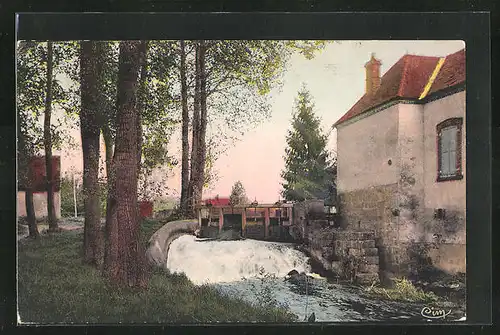 AK Malay-le-Grand, Déversoir de la Vanne vers l'ancien Moulin