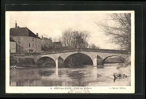 AK Arcy-sur-Cure, Pont sur la Cure