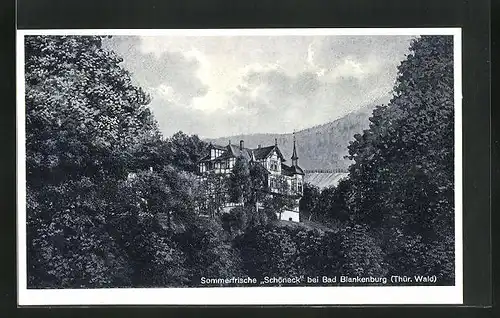 AK Bad Blankenburg / Thür. Wald, Hotel Schöneck