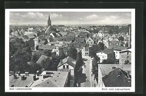 AK Bad Liebenwerda, Blick vom Lubwartturm