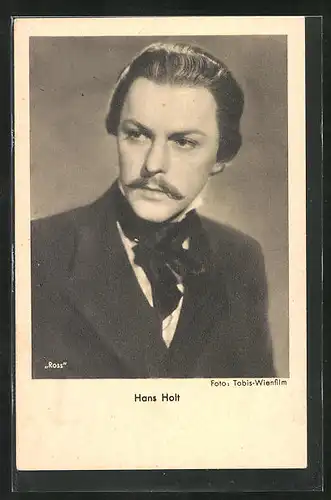 AK Schauspieler Hans Holt in der Maske einer Filmrolle