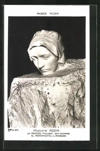 AK Musèe Rodin, Der Gedanke von Auguste Rodin