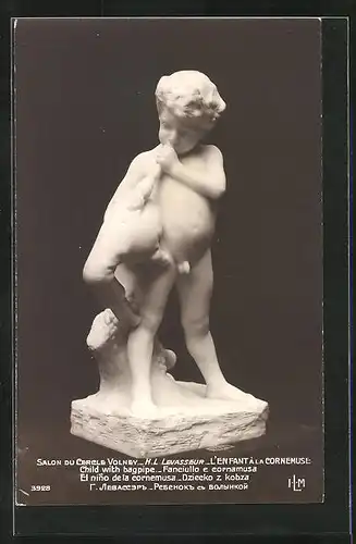 AK Plastik L`Enfant à la Cornemuse von H.L. Levasseur
